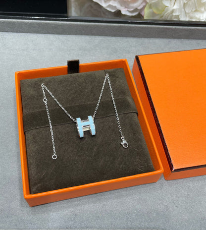 [Marins]POP H SKY BLUE NECKLACE