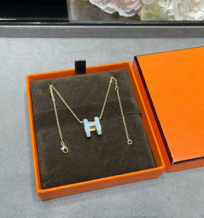 [Marins]POP H SKY BLUE NECKLACE