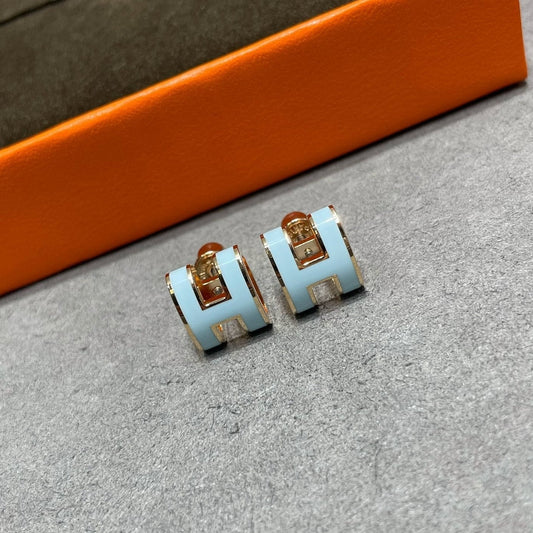 [Marins]POP H スカイブルー スタッドピアス