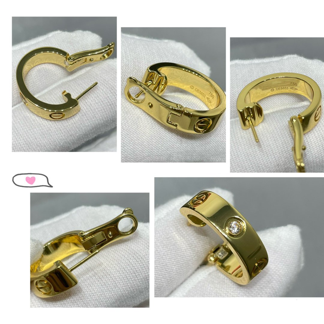[Marins]LOVE 5.5MM 1 DIAMOND EARRINGS