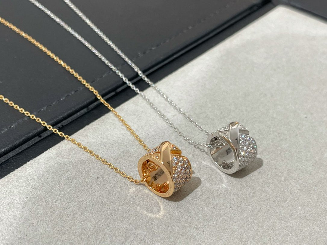 [Marins]LIENS EVIDENCE DIAMOND PAVED NECKLACE