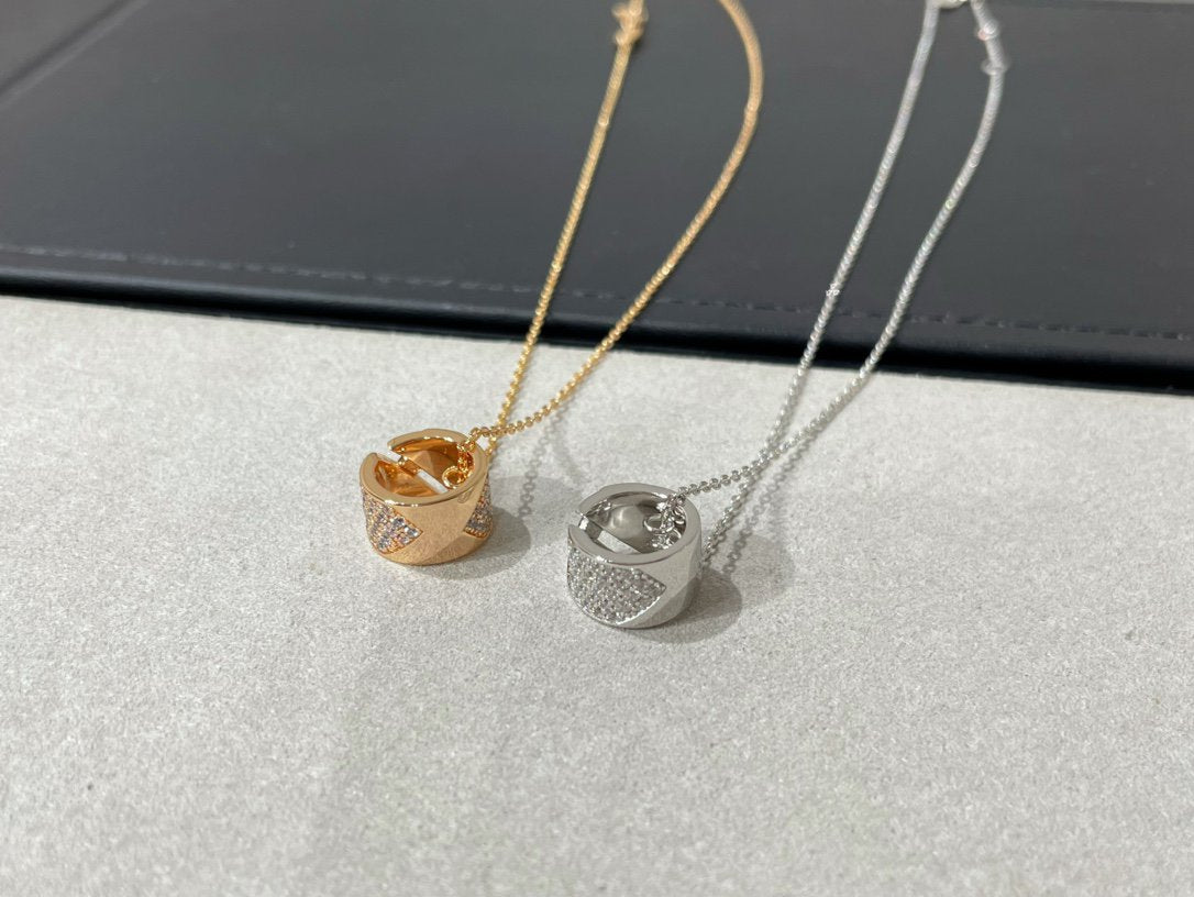 [Marins]LIENS EVIDENCE DIAMOND PAVED NECKLACE