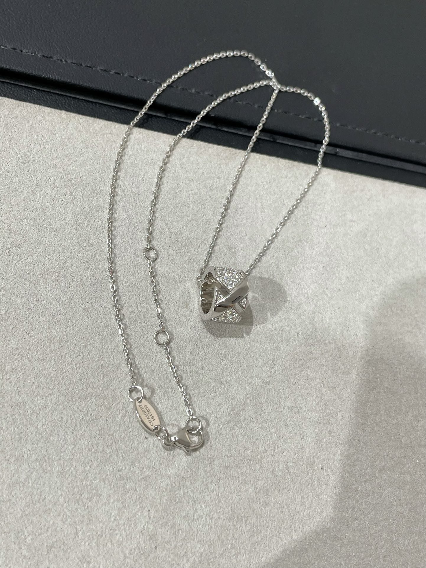 [Marins]LIENS EVIDENCE DIAMOND PAVED NECKLACE