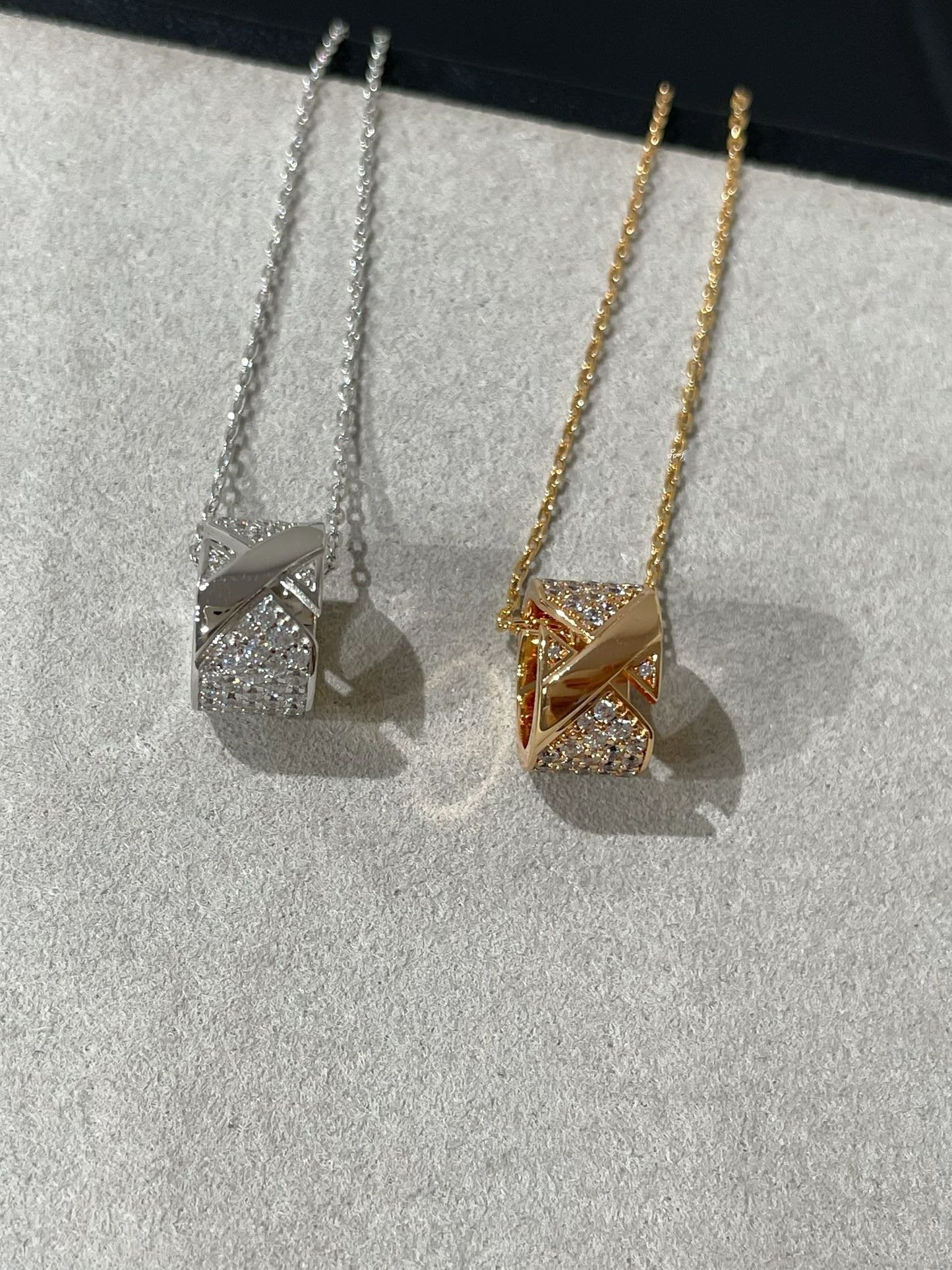 [Marins]LIENS EVIDENCE DIAMOND PAVED NECKLACE