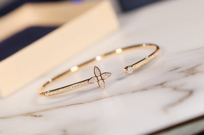 [Marin-Jewelry]IDYLLE GOLD OPEN BRACELET DIAMOND PAVED