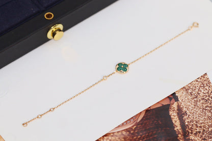 [Marins]STAR AND SUN 4 MOTIF PINK GOLD MALACHITE BRACELET