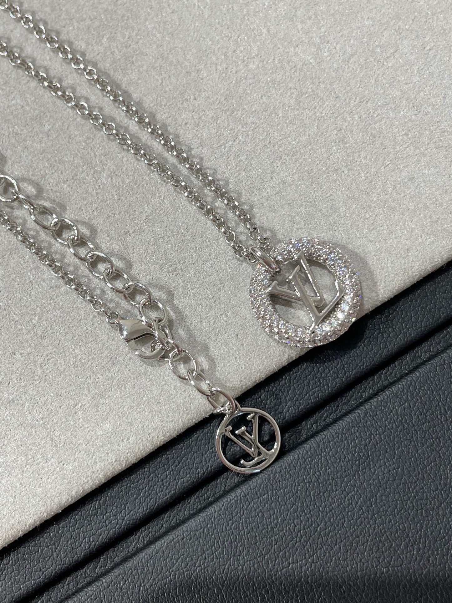 [Marins]BY NIGHT DIAMOND PAVED NECKLACE