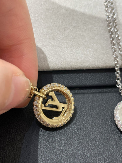 [Marins]BY NIGHT DIAMOND PAVED NECKLACE