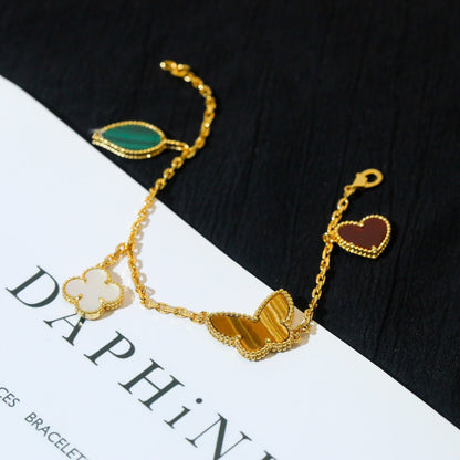 [Marins]LUCKY SPRING 5 MOTIF GOLD BRACELET