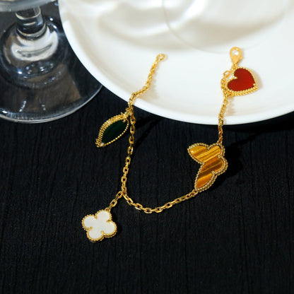 [Marins]LUCKY SPRING 5 MOTIF GOLD BRACELET