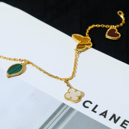 [Marins]LUCKY SPRING 5 MOTIF GOLD BRACELET
