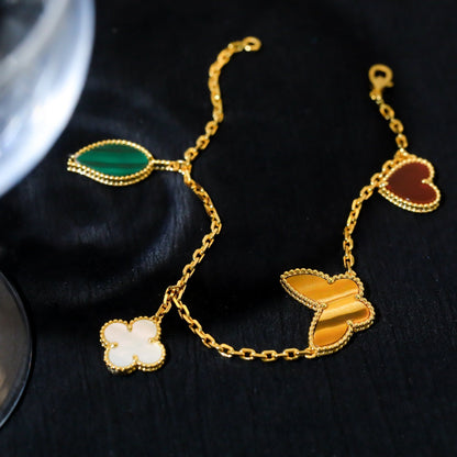 [Marins]LUCKY SPRING 5 MOTIF GOLD BRACELET
