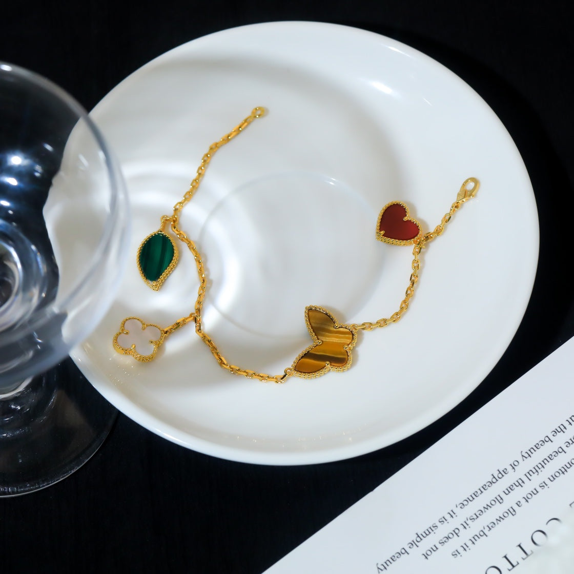 [Marins]LUCKY SPRING 5 MOTIF GOLD BRACELET