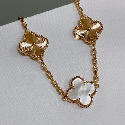 [Marins]CLOVER WHITE PEARL MOP 5 MOTIF BRACELET COLLECTION