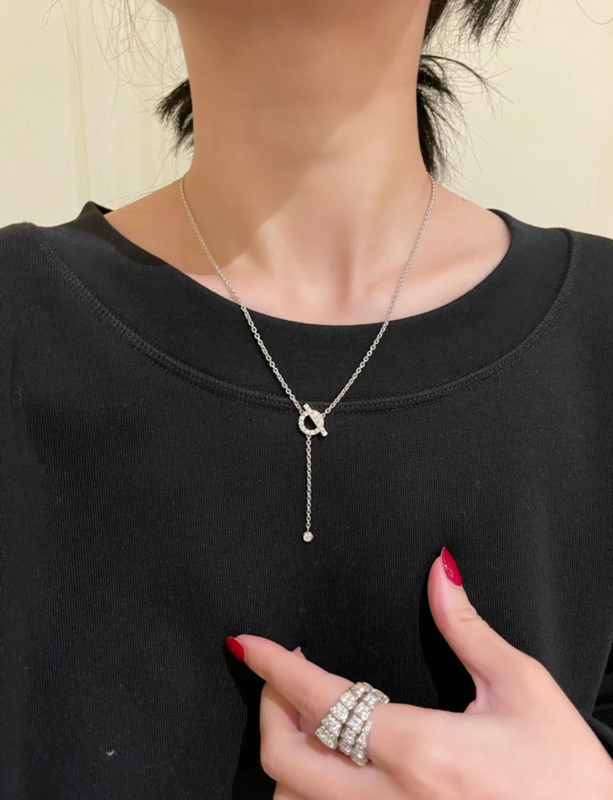 [Marins]FINESSE SILVER DIAMOND NECKLACE