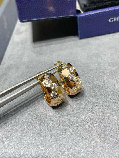 [Marins]BEE LOVE DIAMOND HOOP EARRINGS