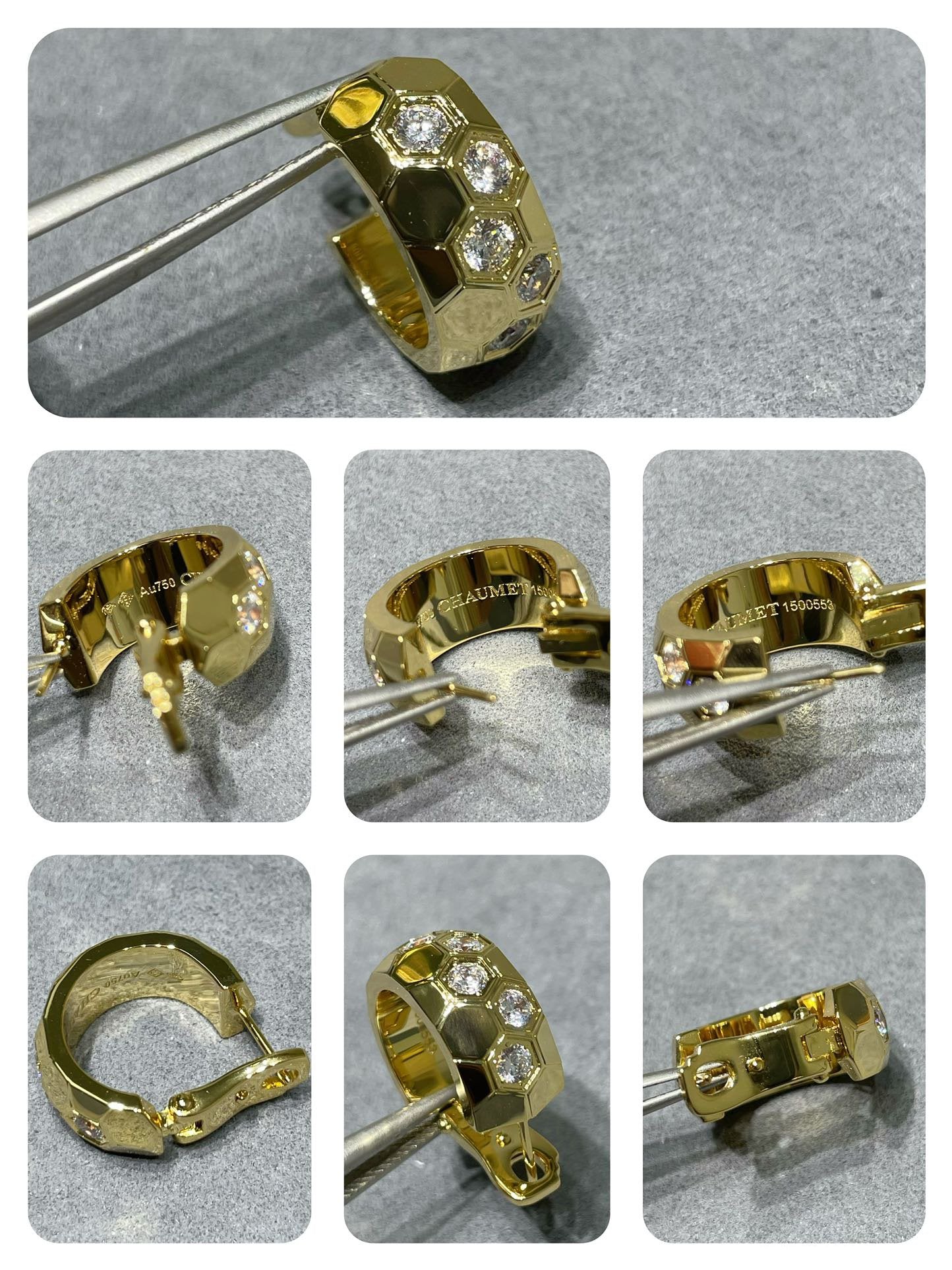 [Marins]BEE LOVE DIAMOND HOOP EARRINGS