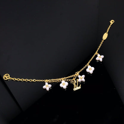[Marins]LOGO 6 MOTIF STAR AND SUN GOLD BRACELET
