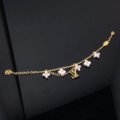 [Marins]LOGO 6 MOTIF STAR AND SUN GOLD BRACELET