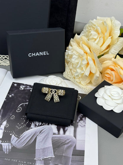[Marins]25K Hollow Bow Brooch
