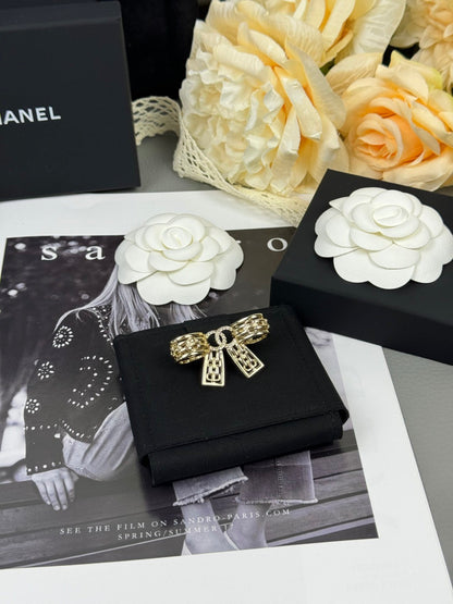 [Marins]25K Hollow Bow Brooch