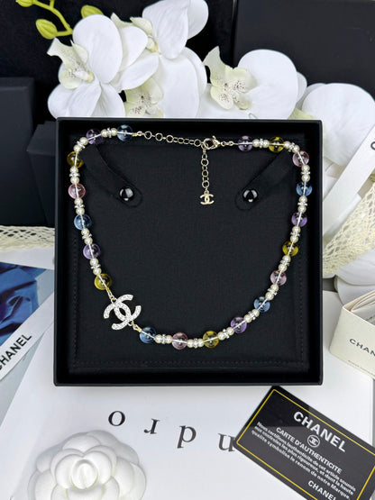 [Marins]26C New Spring Collection Colorful Transparent Resin Necklace