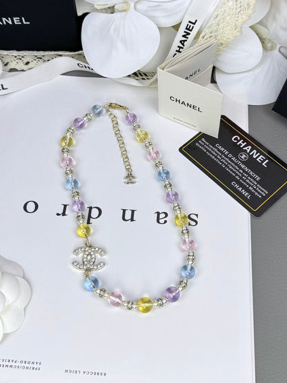 [Marins]26C New Spring Collection Colorful Transparent Resin Necklace