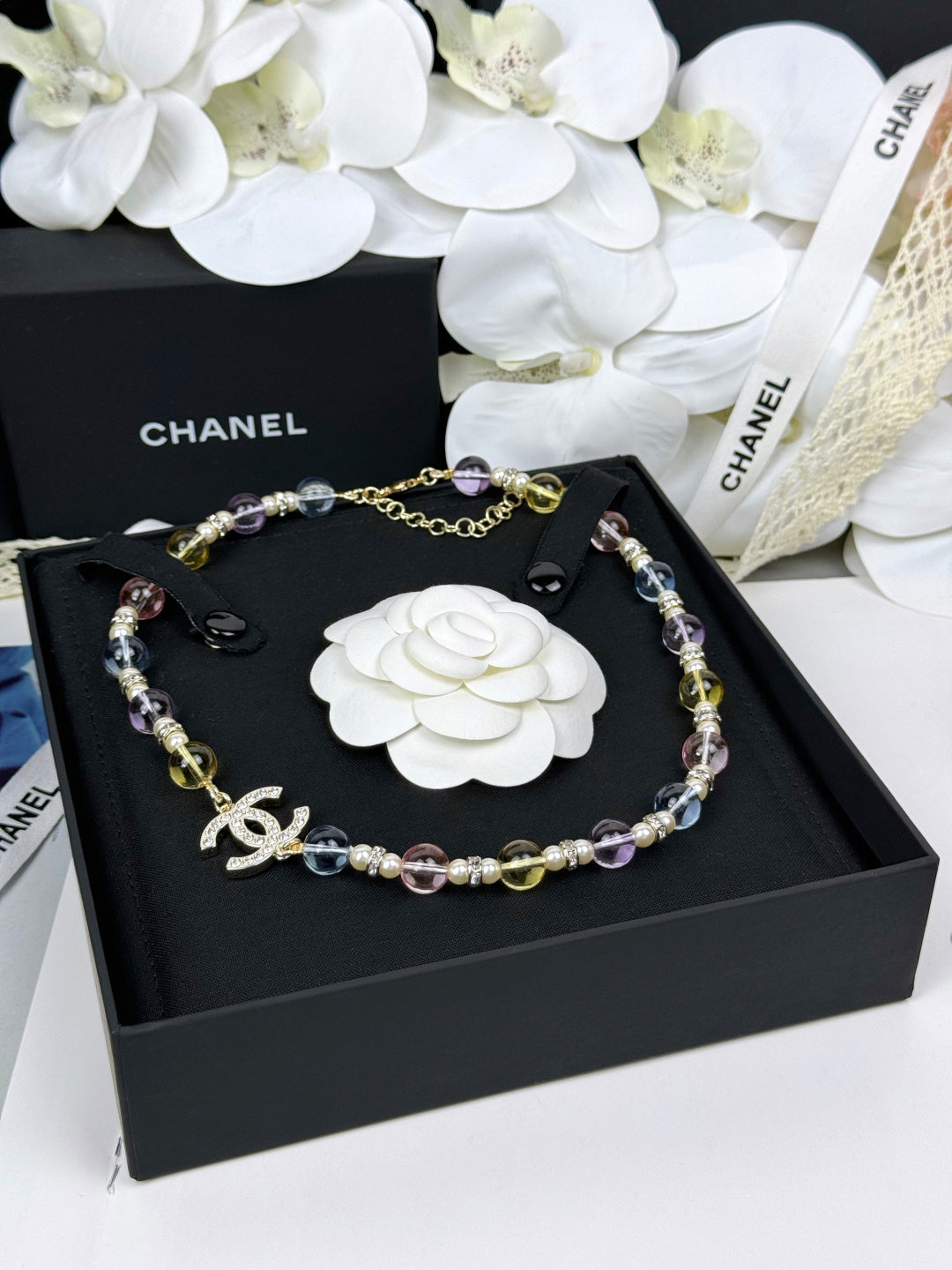 [Marins]26C New Spring Collection Colorful Transparent Resin Necklace