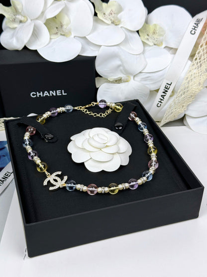[Marins]26C New Spring Collection Colorful Transparent Resin Necklace