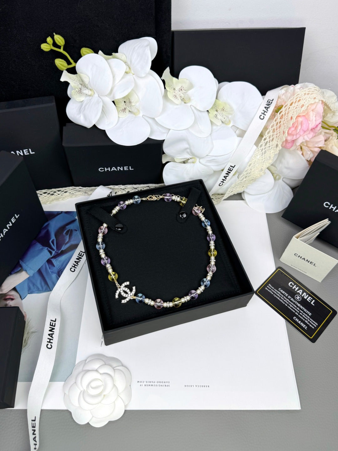 [Marins]26C New Spring Collection Colorful Transparent Resin Necklace