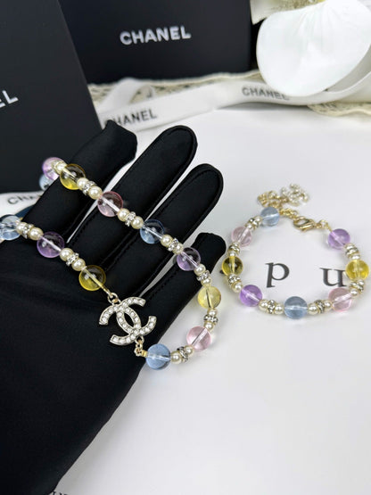 [Marins]26C New Spring Collection Colorful Transparent Resin Necklace