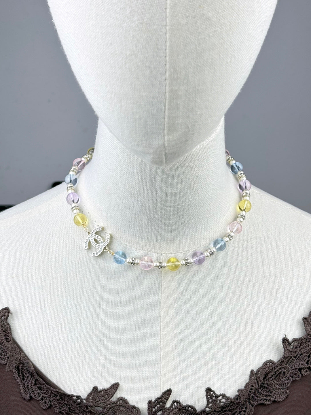 [Marins]26C New Spring Collection Colorful Transparent Resin Necklace