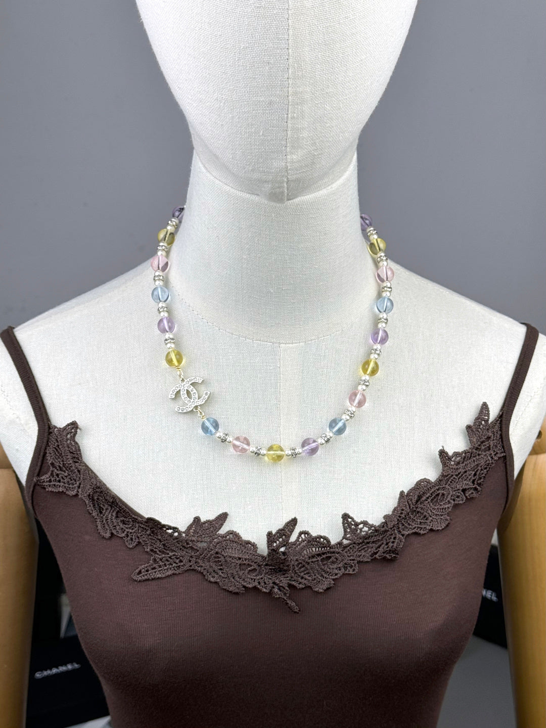 [Marins]26C New Spring Collection Colorful Transparent Resin Necklace