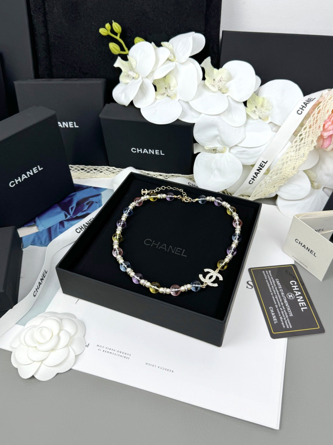 [Marins]26C New Spring Collection Colorful Transparent Resin Necklace