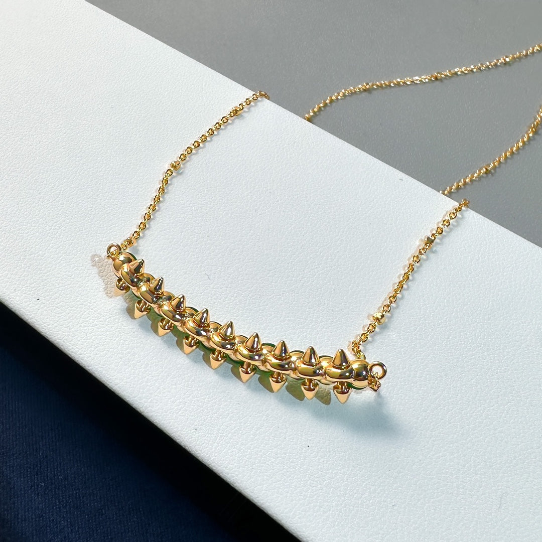 [Marins]New Arrival: Green Bead Rivet Necklace