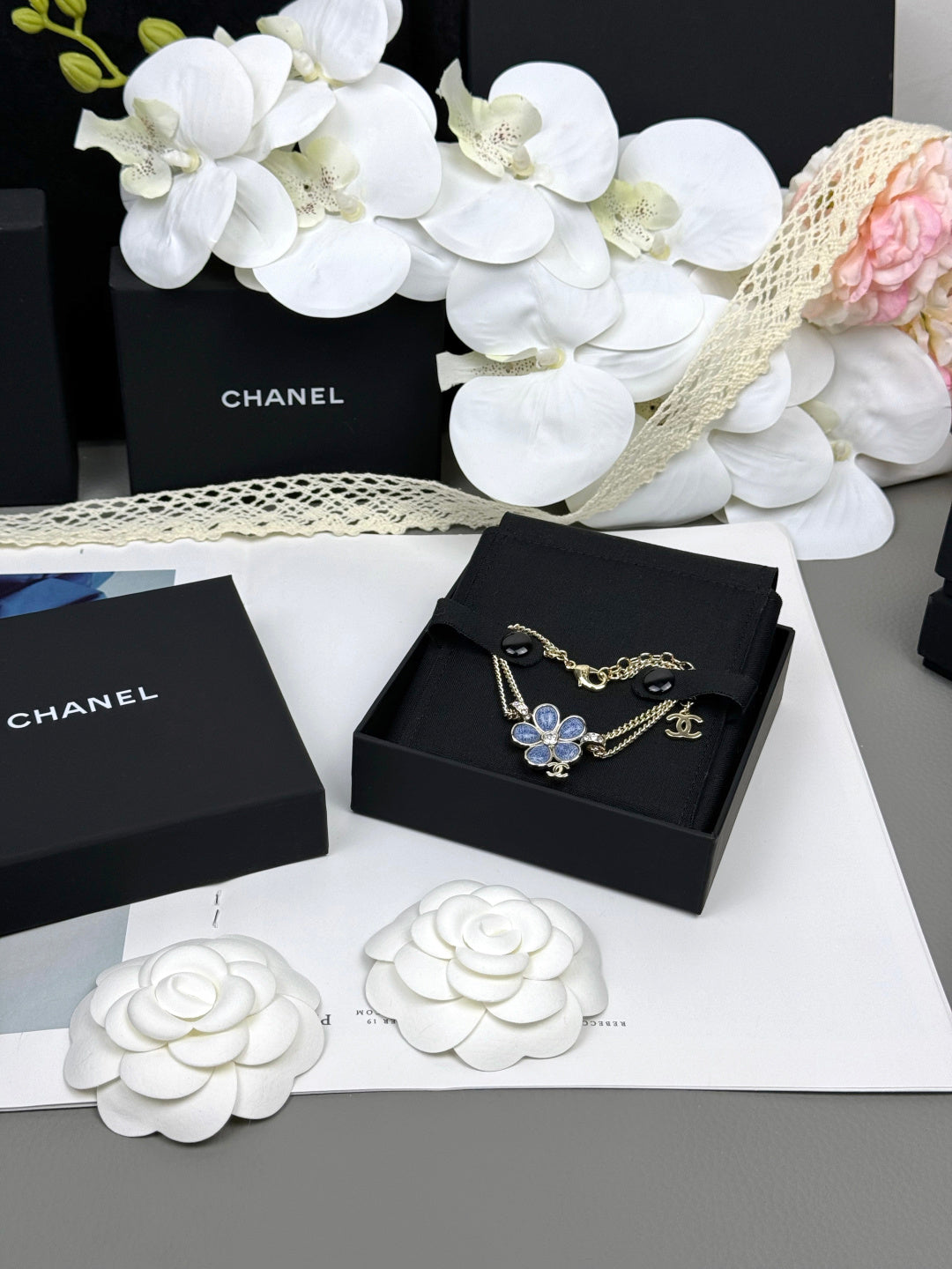 [Marins]VOLTE New Blue Floral Double-Layer Bracelet