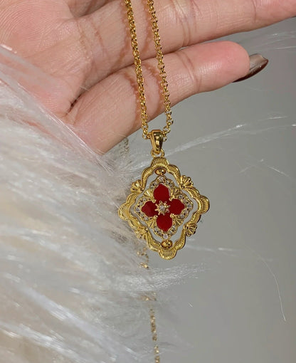 [Marins] B.C.L ENAMEL ROTATING SINGLE-DIAMOND NECKLACE£¨Various colors£©