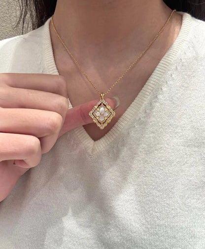 [Marins] B.C.L ENAMEL ROTATING SINGLE-DIAMOND NECKLACE£¨Various colors£©