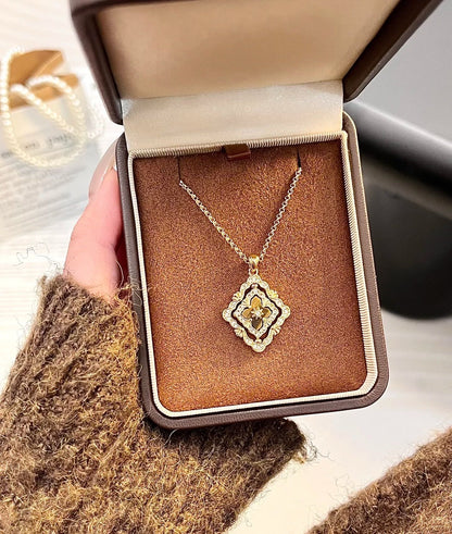 [Marins] B.C.L ENAMEL ROTATING SINGLE-DIAMOND NECKLACE£¨Various colors£©