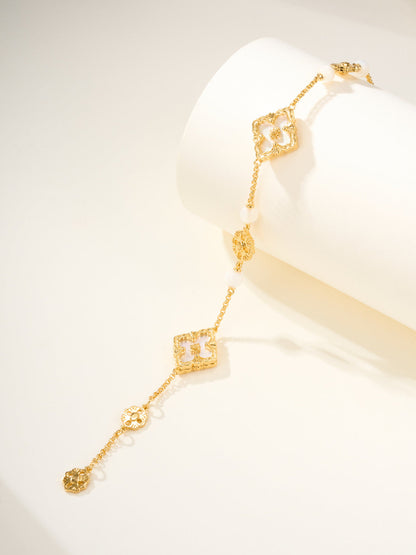 [Marins]B.C.L ENAMELED Three-Flower Bracelet£¨Trumpet)