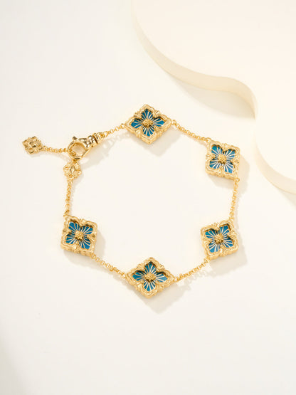 [Marins]B.C.L ENAMELED Five-Flower Bracelet£¨Various Colors)