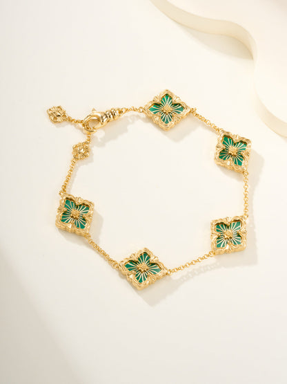 [Marins]B.C.L ENAMELED Five-Flower Bracelet£¨Various Colors)