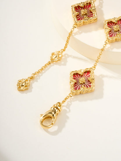 [Marins]B.C.L ENAMELED Five-Flower Bracelet£¨Various Colors)