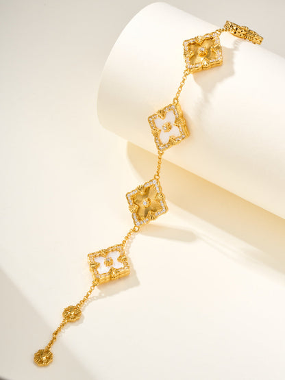 [Marins]B.C.L ENAMELED Five-Flower Bracelet£¨Various Colors) BIG SIZE