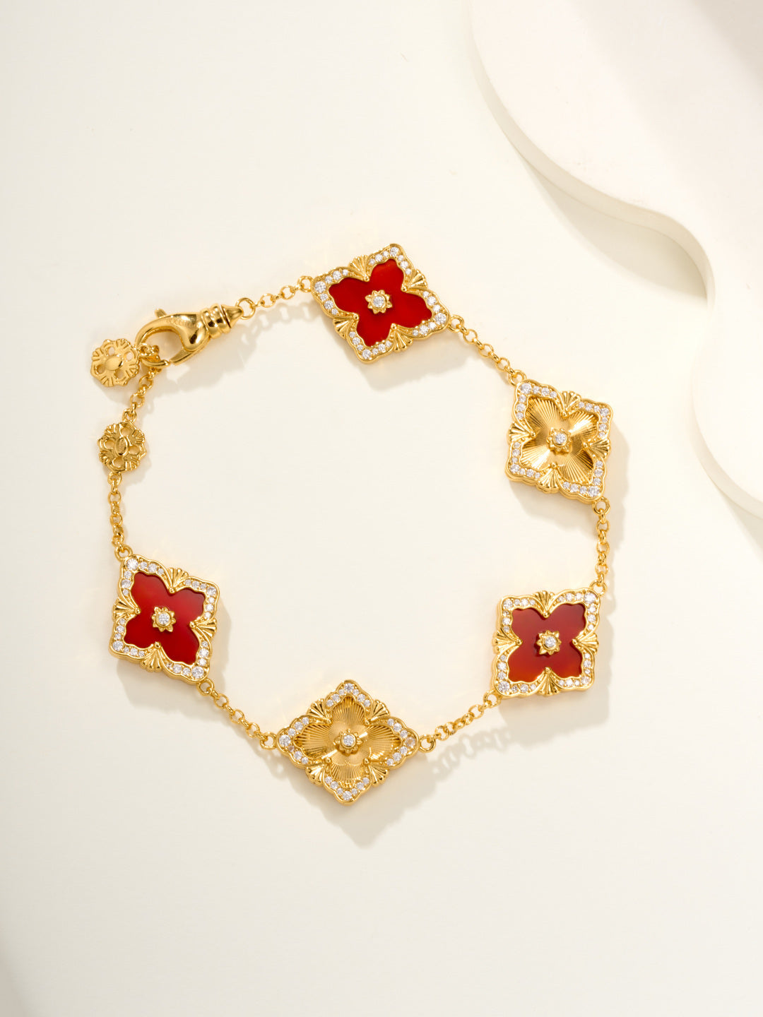 [Marins]B.C.L ENAMELED Five-Flower Bracelet£¨Various Colors) BIG SIZE