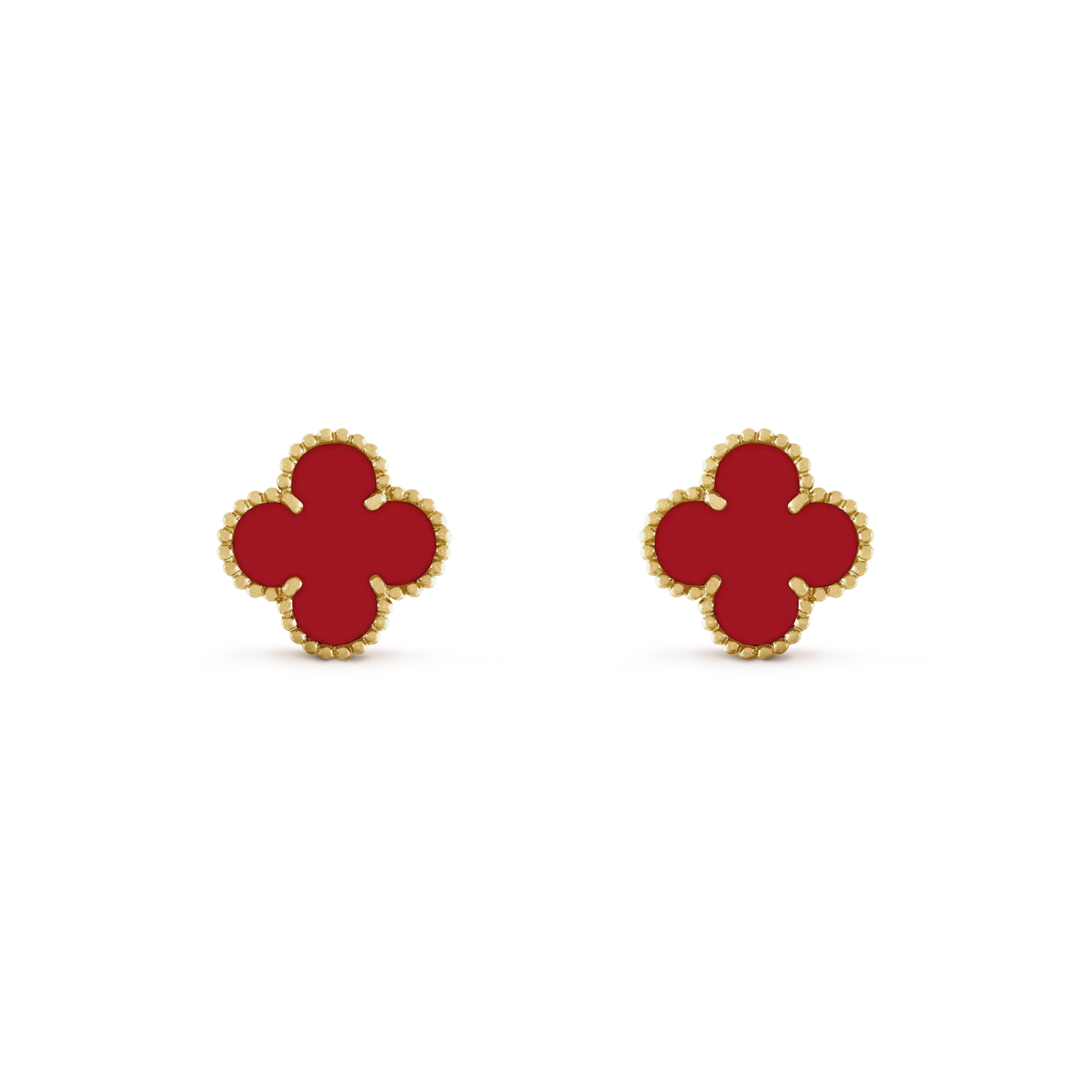 [Marins]CLOVER MINI 9.5MM CARNELIAN EARRINGS