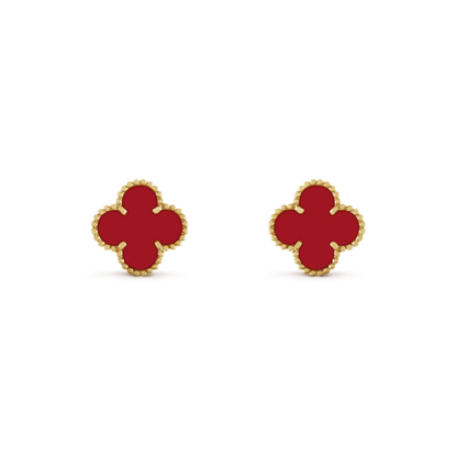[Marins]CLOVER MINI 9.5MM CARNELIAN EARRINGS