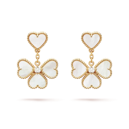 [Marins]CLOVER SWEET WHITE MOP EARRINGS