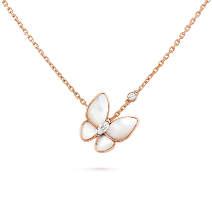 [Marins]BUTTERFLY MOP DIAMOND NECKLACE