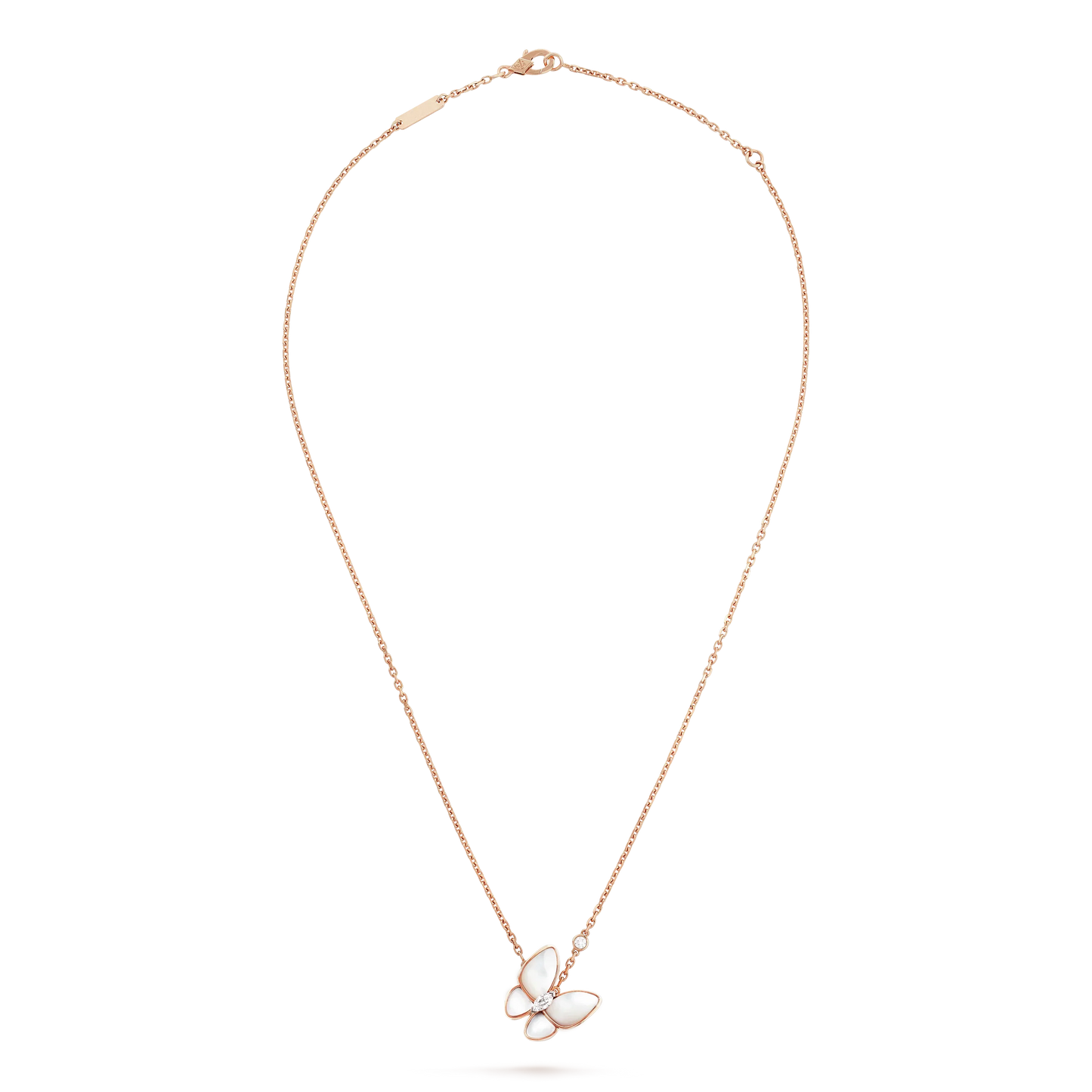 [Marins]BUTTERFLY MOP DIAMOND NECKLACE